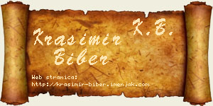 Krasimir Biber vizit kartica